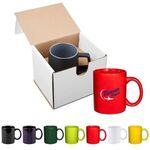 11 oz. Basic C Handle Ceramic Mug in Individual Mailer - Red