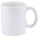 11 oz. Basic C Handle Ceramic Mug in Individual Mailer - White