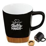 Buy 11 Oz Ceramic Mug With Removable Bamboo Coaster