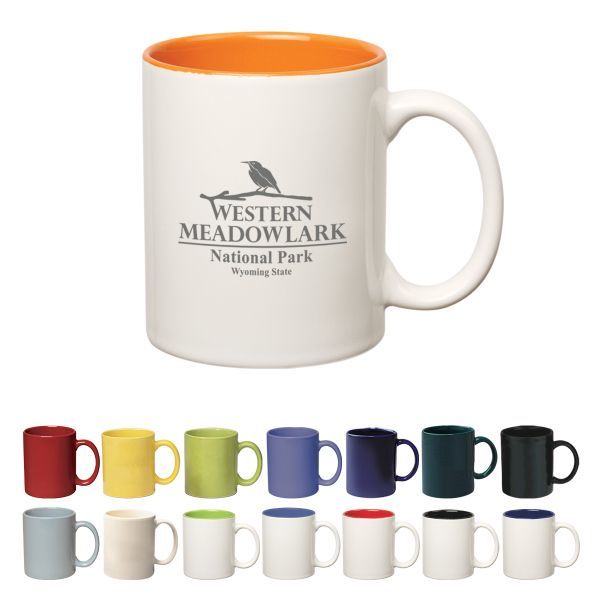 Main Product Image for Imprinted 11 Oz Colored Stoneware Mug With C-Handle