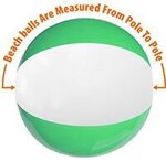 12" Six Color Beach Ball -  measurement