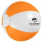 12" Beach Ball - White With Orange