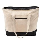 12 oz Cotton Canvas Zippered Boat Tote - Black