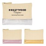 Buy Advertising 12 Oz. Cotton Cosmetic Bag With Metallic Accent