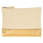 12 Oz. Cotton Cosmetic Bag With Metallic Accent -  