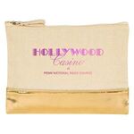 12 Oz. Cotton Cosmetic Bag With Metallic Accent -  