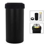 12 Oz. Full Color Slim Stainless Steel Insulated Can Holder - Black