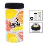 12 Oz. Full Color Slim Stainless Steel Insulated Can Holder - White