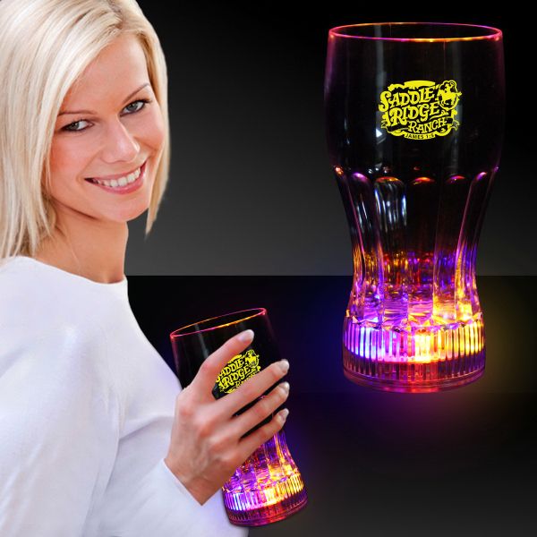 Main Product Image for Light Up Drinking Glass With LED Lights 12 Oz