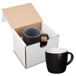 12 oz. Riviera Ceramic Mug in Individual Mailer - Black-white