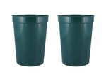 12 oz. Smooth Wall Plastic Stadium Cup - Forest Green