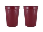 12 oz. Smooth Wall Plastic Stadium Cup - Maroon