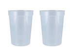 12 oz. Smooth Wall Plastic Stadium Cup - Natural