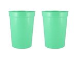 12 oz. Smooth Wall Plastic Stadium Cup - Neon Green