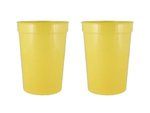 12 oz. Smooth Wall Plastic Stadium Cup - Neon Yellow