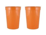 12 oz. Smooth Wall Plastic Stadium Cup - Orange