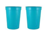 12 oz. Smooth Wall Plastic Stadium Cup - Teal