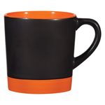 12 Oz. Two-Tone Americano Mug - Black with Orange