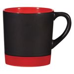 12 Oz. Two-Tone Americano Mug - Black with Red