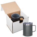 12 oz. Vacuum Insulated Coffee Mug with Handle in Individual - Gray