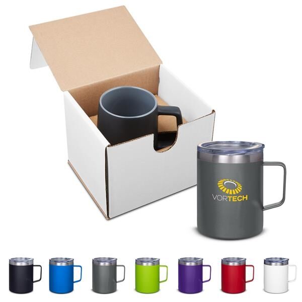 Main Product Image for Promotional 12 Oz Vacuum Insulated Coffee Mug & Handle In Indi