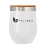 12 Oz. Vinay Stemless Wine Glass With Bamboo Lid -  