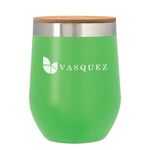 12 Oz. Vinay Stemless Wine Glass With Bamboo Lid -  