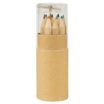 12-Piece Colored Pencil Set In Tube With Sharpener -  