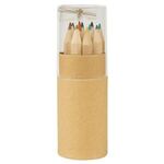 12-Piece Colored Pencil Set In Tube With Sharpener -  