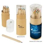 Buy Custom Printed 12-Piece Colored Pencil Set In Tube With Sharpene