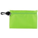 12 Piece Safety Kit in Zipper Pouch with Carabiner - Lime Green