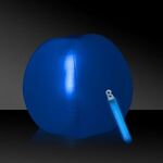12" Translucent Beach Ball with Glow light Stick - Translucent Blue