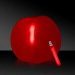 12" Translucent Beach Ball with Glow light Stick - Translucent Red