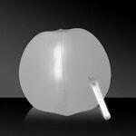 12" Translucent Beach Ball with Glow light Stick - Translucent White