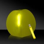 12" Translucent Beach Ball with Glow light Stick - Translucent Yellow