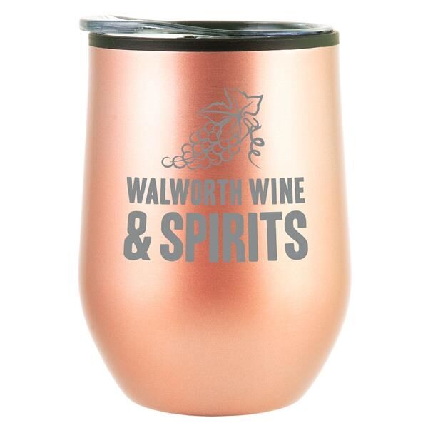 Main Product Image for 12 Oz Bay Mist Stainless Wine Tumbler With Lid