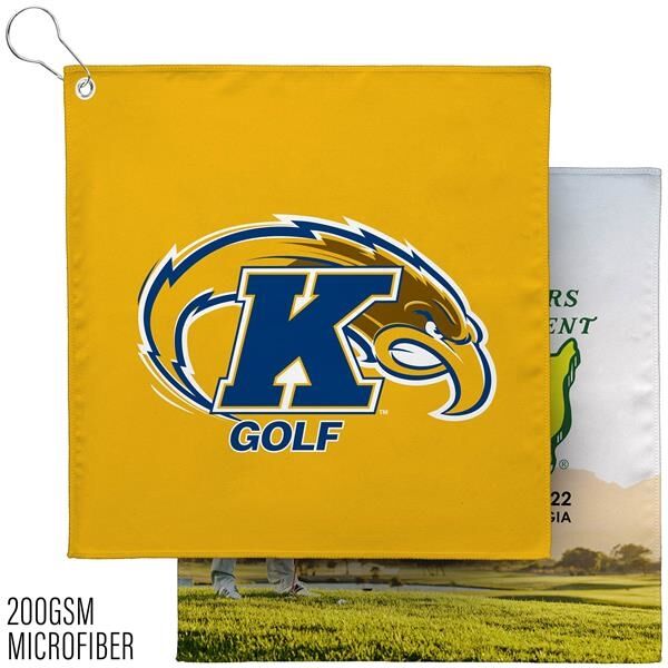 Main Product Image for 12x12 Sublimated Golf Towel w/Grommet - 200GSM - Sublimation