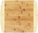 13" Two-Tone Bamboo Cutting Board - Brown-natural