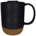 14 oz Ceramic Cork Bottom Mug - Black