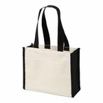 14oz. Coventry Cotton Canvas Tote - Natural-black