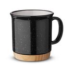 15 oz. Campfire Mug with Bamboo Base - Black