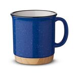 15 oz. Campfire Mug with Bamboo Base - Blue-cobalt