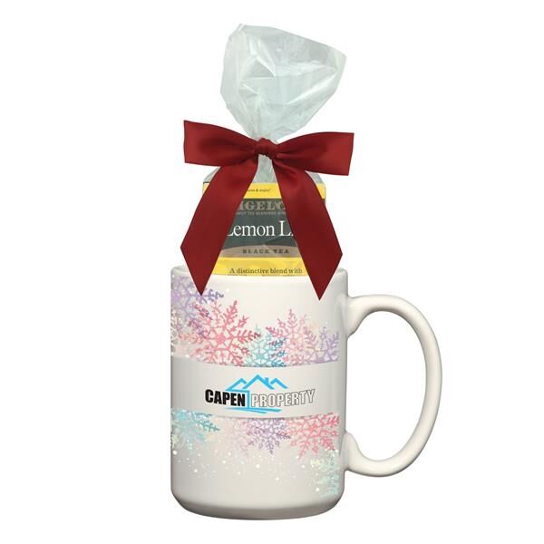 Main Product Image for Custom Printed 15 Oz. Full Color Mug With Four Assorted Tea Bags