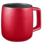 15 oz. Geo Square Handle Ceramic Mug in Individual Mailer - Red