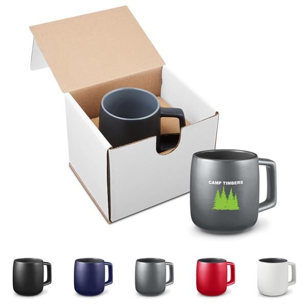 Main Product Image for 15 oz. Geo Square Handle Ceramic Mug in Individual Mailer