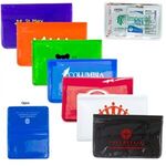 15 Piece Economy First Aid Kit in Colorful Vinyl Pouch - Trans Black