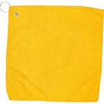 15" x 15" Hemmed Color Towel - Free FedEx Ground Shipping - Athletic Gold