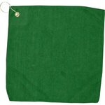 15" x 15" Hemmed Color Towel - Free FedEx Ground Shipping - Dark Green