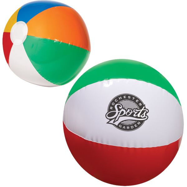 Main Product Image for Imprinted Beach Ball Multi Colored 16in