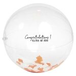 16" Orange And White Confetti Beach Ball -  